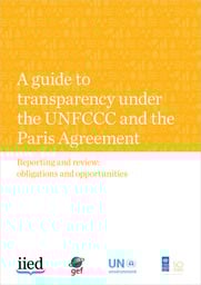 Cover of A guide to transparency under the UNFCCC and the Paris Agreement