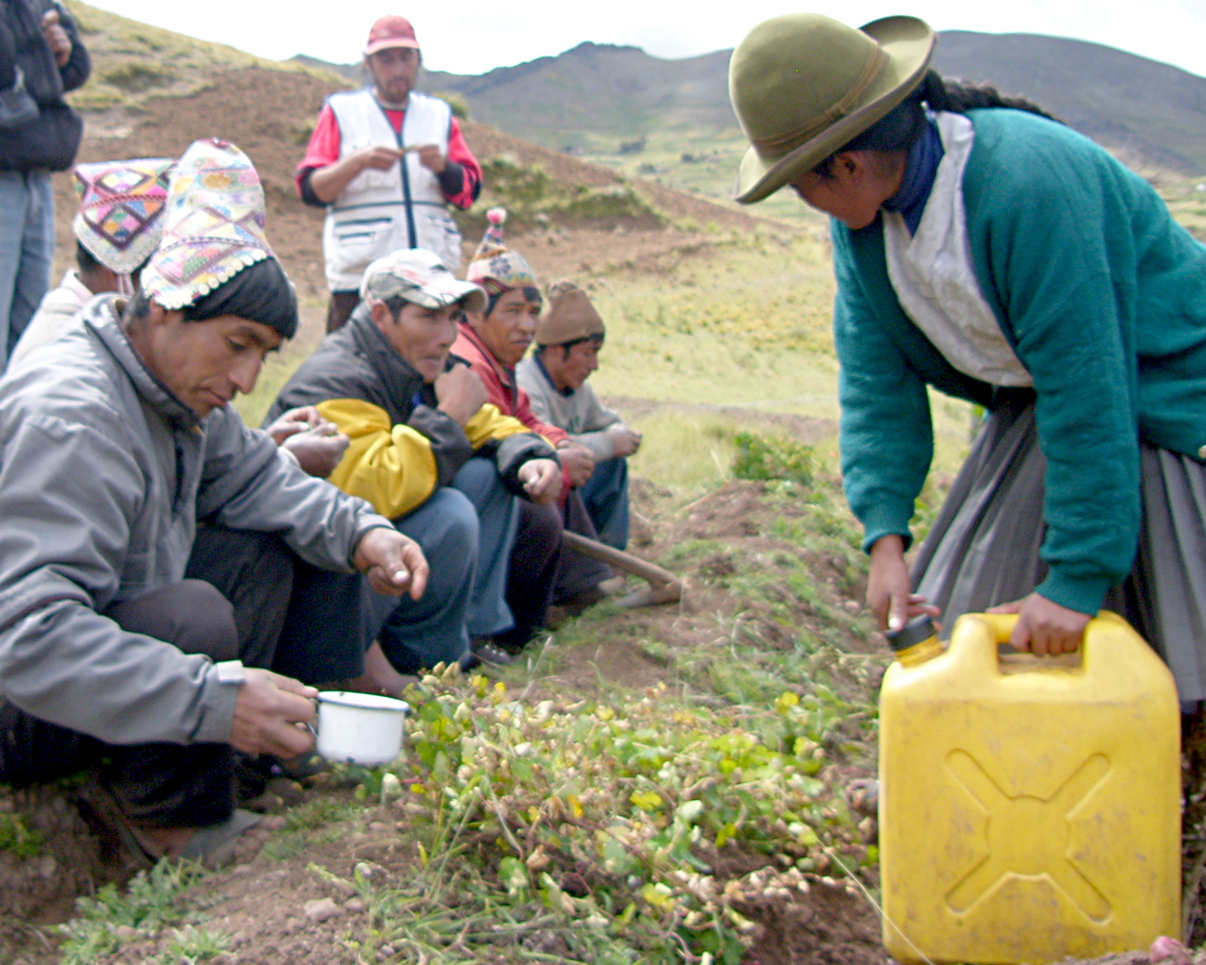 A traditional ceremony before harvest in the Peru Potato Park (Photo: Khanh Tran-Thanh/IIED)