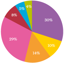 Expenditure by group pie chart