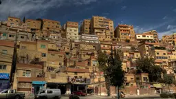 Informal housing built on a hill