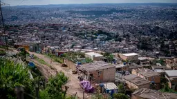 Aerial view of informal housing.