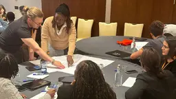 Participants discussing how to develop a successful climate adaptation enterprise.