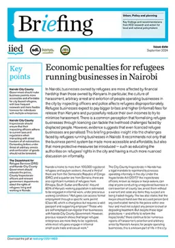Briefing – Economic penalties for refugees running businesses in Nairobi