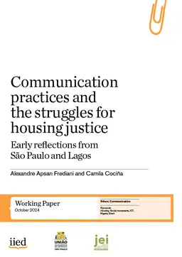 Cover for the paper 'Communication practices and the struggles for housing justice'
