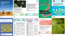 Covers of IIED's most downloaded publications of 2023