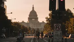 Bikers in front of the United States Capitol in Washington D.C.