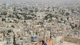 Panoramic view of Amman, Jordan circa 2009.