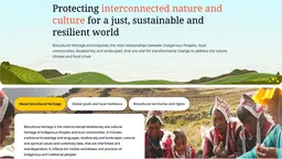 Biocultural heritage website screenshot