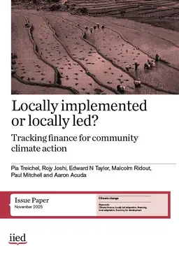 Cover of the paper, Locally implemented or locally led?