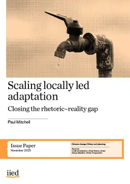 Cover of the paper, Scaling locally led adaptation: closing the rhetoric-reality gap