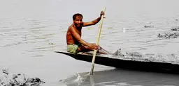 An artisanal fisherman in rural Bangladesh