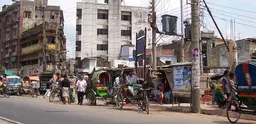 Rickshaws on the streets of Dhaka, Bangladesh’s capital city.