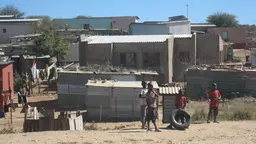 Community reblocking to improve settlement design and the quality of the neighbourhood in Namibia (Photo: Diana Mitlin/IIED)