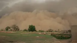 Rains in Dlonguebougou begin with huge duststorm, big wind, howling, dust then darkness. Then heavy rain (Photo: Camilla Toulmin/IIED)