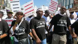 Shack dwellers from the eThekwini municipality protesting in Durban (Photo: Slum/Shack Dwellers International)