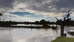 Images such as this of a culvert constructed to allow villagers to cross the River Mahenya in Kenya, but which proves insufficient at times of extreme rainfall, are often used to tell the story of climate change in Africa. But Fatima Denton will challenge that narrative in her Barbara Ward Lecture (Photo: Robin Wyatt, http://www.robinwyatt.org/photography/)