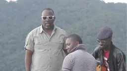 From left, musicians Wesa Kawesa, Drake and Myko Ouma learn about issues in the Bwindi Impenetrable National Park (Photo: Wesa Kawesa)