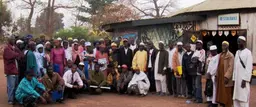A GWI consultation with local communities in Kankan, eastern Guinea, in July 2014 looked at how to secure agricultural land tenure for those affected by the proposed Fomi dam (Photo: GWI West Africa)