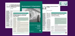 Covers of Environment and Urbanization publications