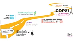 2015 is a critical year for sustainable development: IIED is tracking the route to Paris and COP21 in December (Image: IIED)