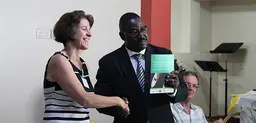 IIED principal researcher Dilys Roe launches a new report into the drivers and impacts of wildlife crime in Uganda (Photo: Julia Baker)