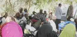 Community representatives gather together to record their knowledge about dryland resources as part of a participatory mapping process in Isiolo County, Kenya. (Photo: James Pattison/IIED)