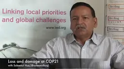 Saleemul Huq is interviewed as part of the Road to Paris video series (Image: IIED)