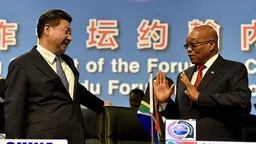South Africa President Jacob Zuma speaks to China counterpart Xi Jinping at the FOCAC summit in Sandton, Johannesburg in 2015. China is increasingly influential in Africa (Photo: GCIS/GovernmentZA, Creative Commons, via Flickr)