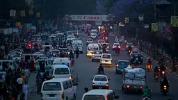 Traffic in Kathmandu, Nepal. Sixty per cent of air pollution in Kathmandu is caused by traffic: tackling pollution while growing their economies is a key challenge for Least Developed Countries (Photo: Rachel, Creative Commons, via Flickr)