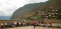 Workshop participants touring the Stone Village in China (Photo: Irene Song)