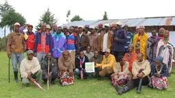 Meeting of the Ogiek community of Sasimwani to review their draft by-laws (Photo: Namati/Jaron Vogelsang)