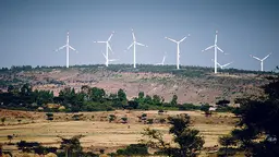 34 wind turbines in Adama, Ethiopia, produce 51 megawatts. Ethiopia is an early adopter of climate change policy (Photo: Ollivier Girard/Center for International Forestry Research (CIFOR), Creative Commons, via Flickr)