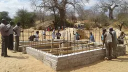 The construction of the CCCF Mega Dam in Makueni County, Kenya is an example of local action during a devolved climate finance pilot project (Photo: Japheth Mutuku)