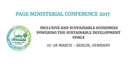 The logo of PAGE and information about the conference on 27-28 March 2017