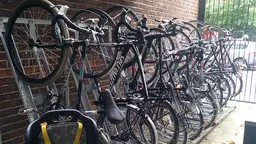 Many of IIED's staff travel to work by bike, taking personal responsibility for reducing their carbon footprint. IIED also has a strategy for reducing its organisational carbon footprint (Photo: Matt Wright/IIED)