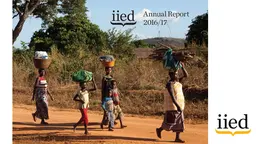 The front cover of IIED's 2016/17 annual report (Image: IIED)