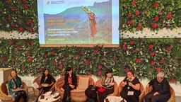 Achala C Abeysinghe (second left) recently spoke on a panel discussion at COP23 on Women Leading the World's Climate Agenda (Photo: Anne Schulthess/IIED)