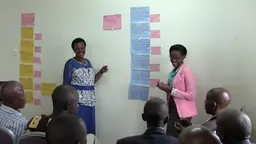  A discussion on protected area governance in a stakeholder workshop with a community on the edge of Lake Mburo National Park, Uganda (Image: Francesca Brooker/IIED)