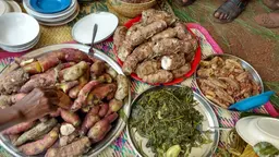 Plates of traditional Kabarole food