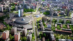 COP24 will take place in Katowice's landmark congress centre and exhibition hall (Photo: Umkatowice, Creative Commons via Wikipedia)  