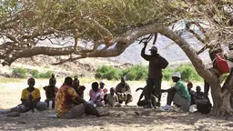 Members of Namibia's Marinefluss Conservancy hope their remote community will benefit from joint ventures with tourist enterprises (Photo: Steve Felton, WWF via USAID, Creative Commons via Flickr)