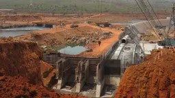 Kaleta Dam under construction in Guinea (Photo: Jamie Skinner/IIED)