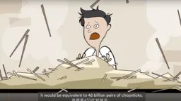 A screengrab from the Mr Forest video. The two films were viewed 360,000 times in China in the first 24 hours after their release (Image: IIED)
