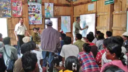 An association of farmers in northeast Myanmar carries out value chain analysis of elephant foot yam (Photo: Duncan Macqueen/IIED)
