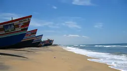 Fishing boats on the Bay of Bengal