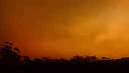 An orange sky