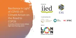 Logo for London climate action week event