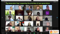 Screenshot of a video call with 25 participants.