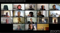 Screenshot of a video call with 25 participants