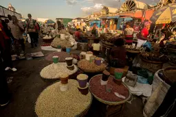Food market in Lusaka, Zambia.